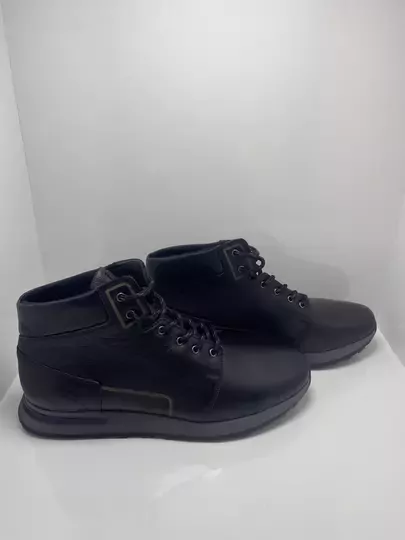 Erkek Deri Bağcıklı Kaymaz Taban Su Geçirmez Bot