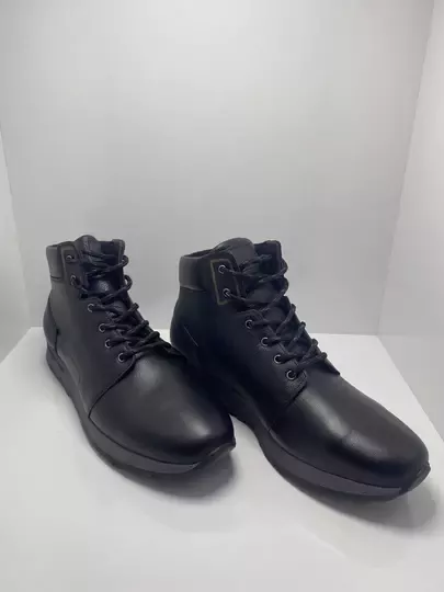 Erkek Deri Bağcıklı Kaymaz Taban Su Geçirmez Bot