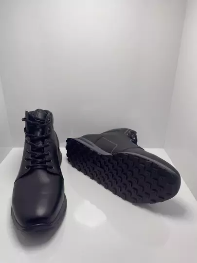 Erkek Deri Bağcıklı Kaymaz Taban Su Geçirmez Bot