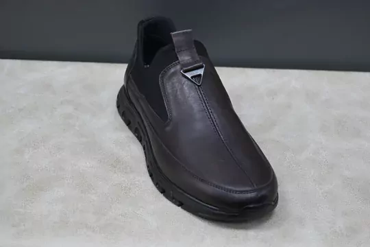 Erkek Deri Çoraplı Kaymaz Taban Kundura