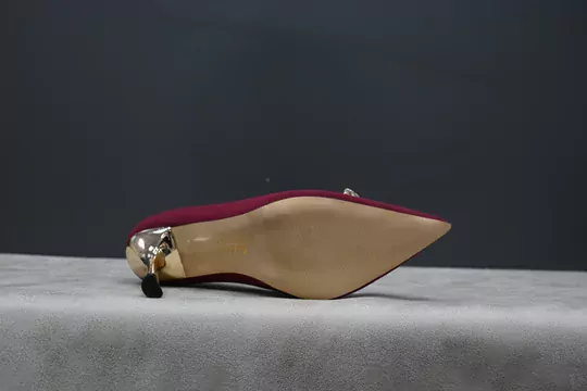 Kadın Taşlı Gold Detaylı Stiletto