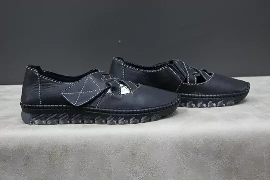 Kadın Deri Ortopedik Taban Babet