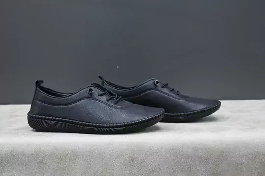 Kadın Deri Lastik Bağcıklı Babet