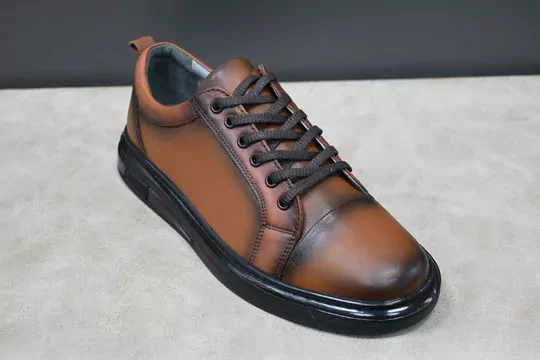 Erkek Deri Air Taban Bağcıklı Spor