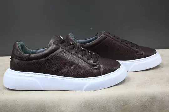 Erkek Kaymaz Taban Deri Bağcıklı Spor