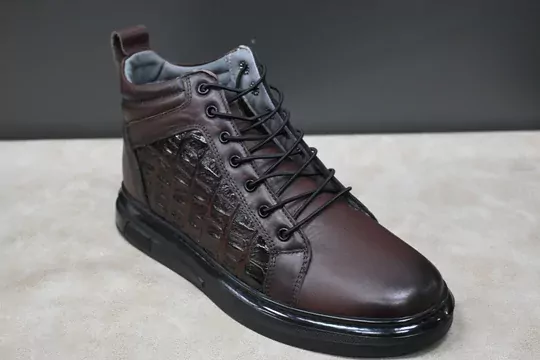 Erkek Deri Lastik Bağcıklı Bot