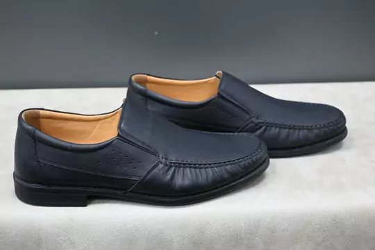 Erkek Deri Kaymaz Taban Lastikli Kundura