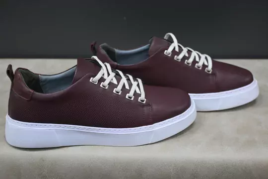 Erkek Kaymaz Taban Deri Bağcıklı Spor