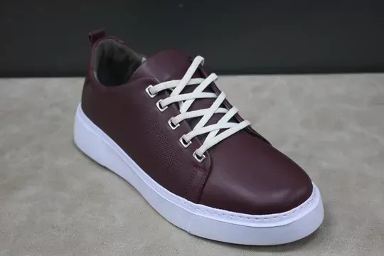 Erkek Kaymaz Taban Deri Bağcıklı Spor