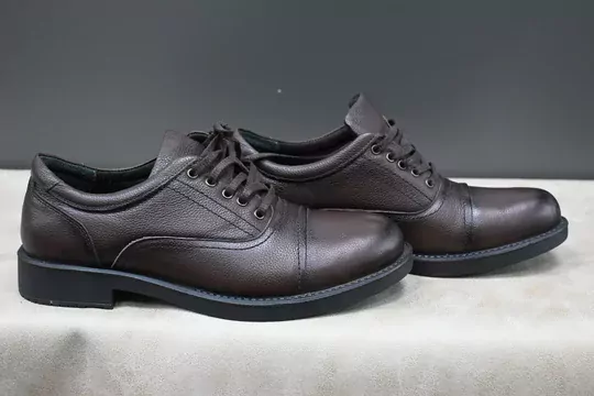 Erkek Deri Kaymaz Taban Bağcıklı Kundura