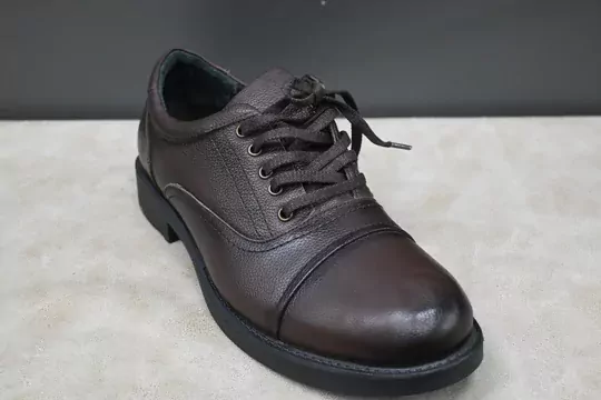 Erkek Deri Kaymaz Taban Bağcıklı Kundura