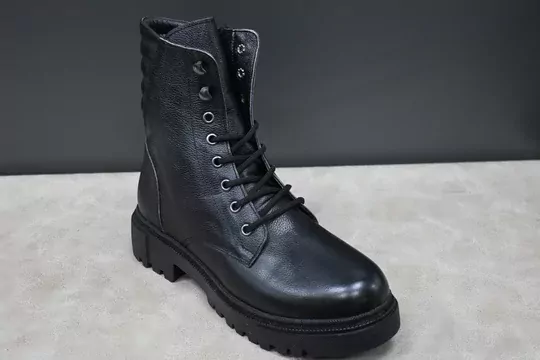 Erkek Deri Kaymaz Taban İçi Kürklü Fermuarlı Bağcıklı Bot