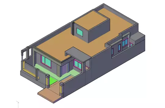 دار سكني نموذج رقم 2 طابق واحد ٢٠٠ متر مربع