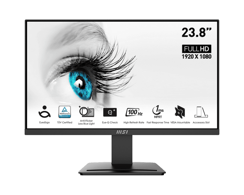 23.8 Msı Pro Mp2412 Fhd 1Ms 100Hz Flat Va