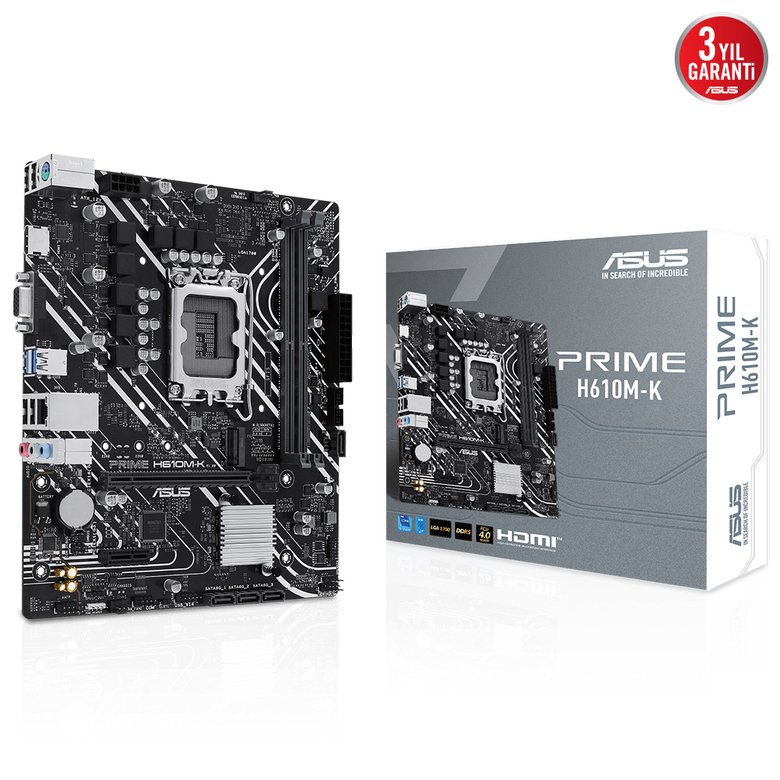Asus Prıme H610M-K Ddr5 5600Mhz Hdmı Vga Matx 1700