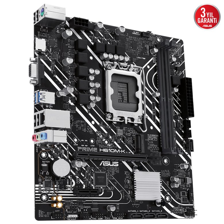 Asus Prıme H610M-K Ddr5 5600Mhz Hdmı Vga Matx 1700