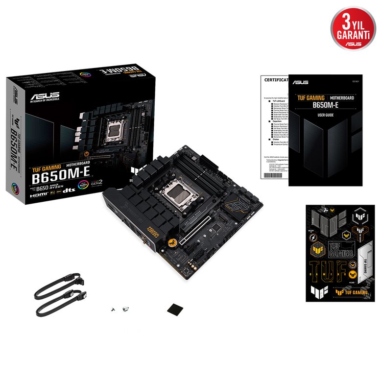 Asus Tuf Gaming B650M-E Ddr5 6400+(Oc) Dp Hdmı M.2 Am5