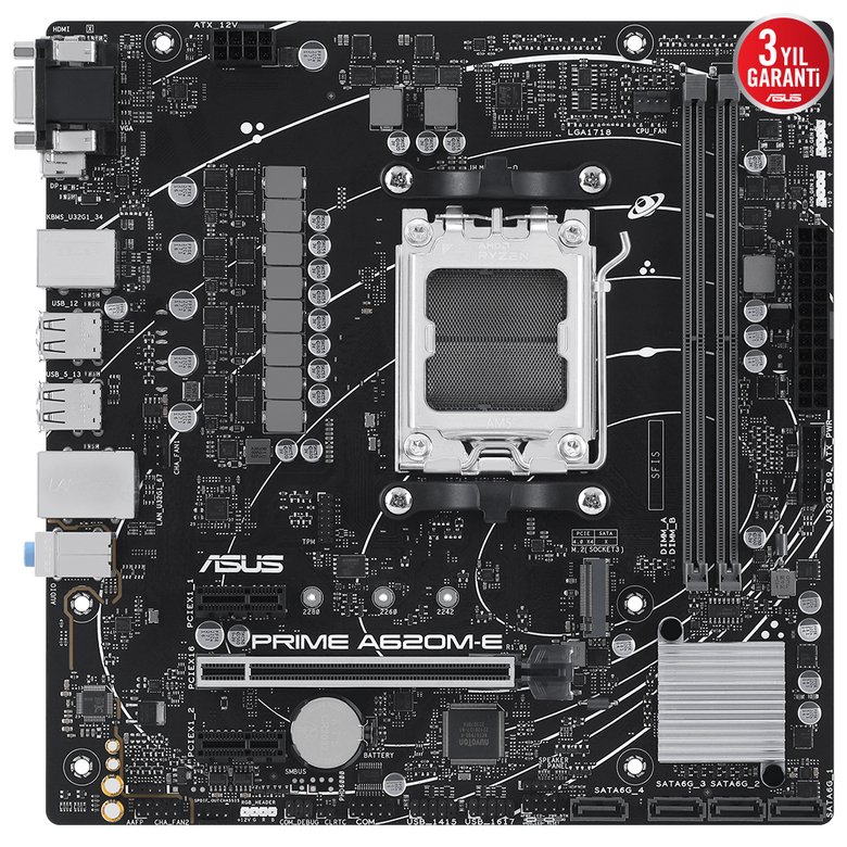 Asus Prıme A620M-E-Csm Ddr5 M.2 Hdmı Matx Am5