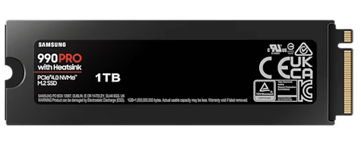 1Tb Samsung 990 Pro M.2 Soğutuculu Nvme 7450/6900Mb/S Mz-V9P1T0Cw (Resmi Distribütör Garantili)