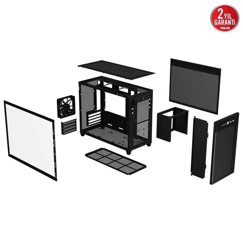 Asus Prıme Ap201 Tempered Glass Siyah Kasa