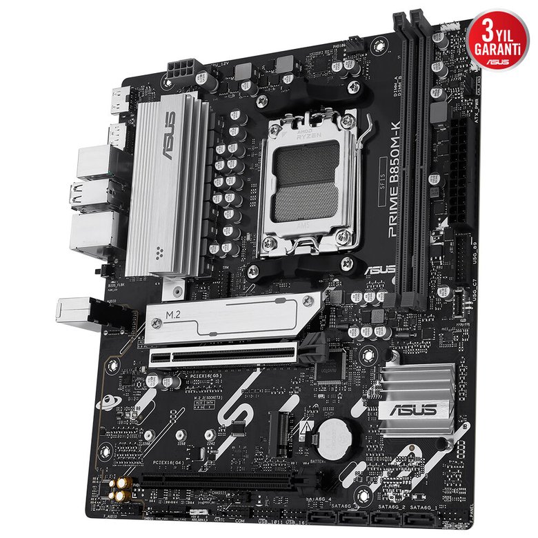 Asus Prıme B850M-K Am5 Ddr5 8400Mhz(Oc) Hdmı Matx Anakart