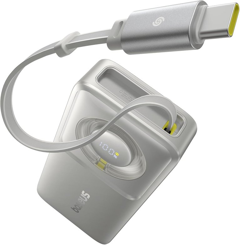 Baseus Free2Pull 30W 10.000Mah Powerbank - Grey