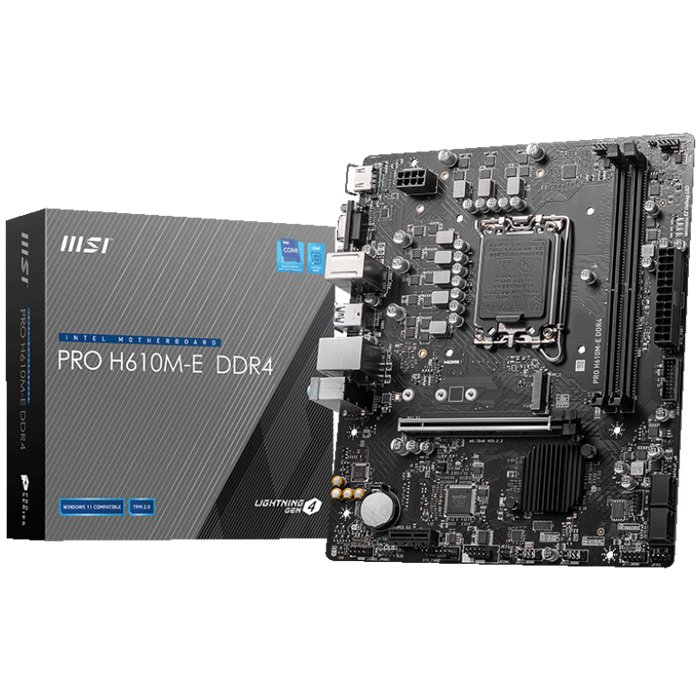 Msı Pro H610M-E Ddr4 3200Mhz M.2 Matx 1700P
