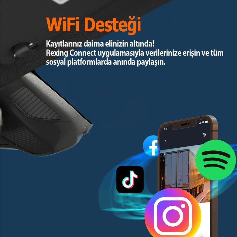 Rexıng V1 Lıte 2K WiFi Arac Kamerası + 32Gb Sd Kar