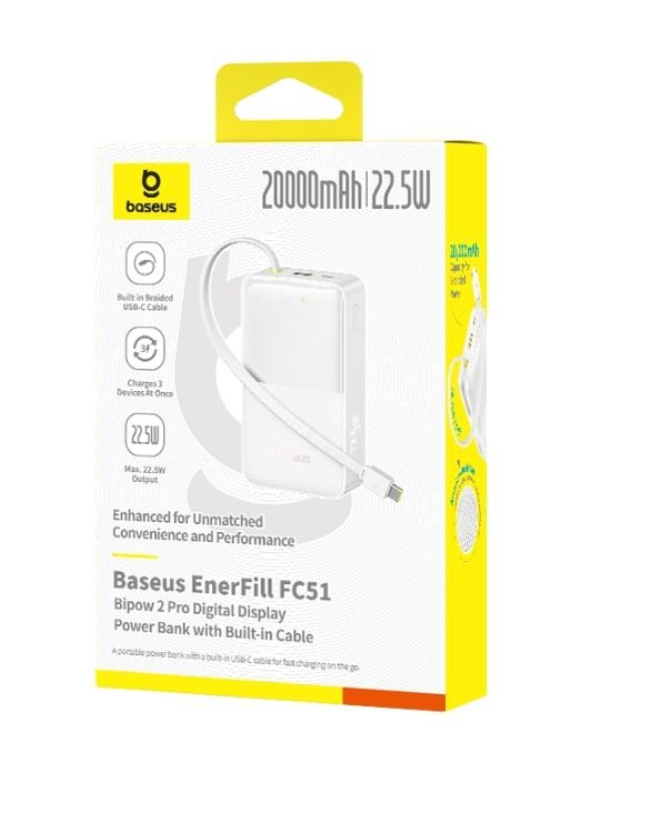 Baseus Enerfıll Fc51 Bıpow2 Pro 10000 22.5W Beyaz