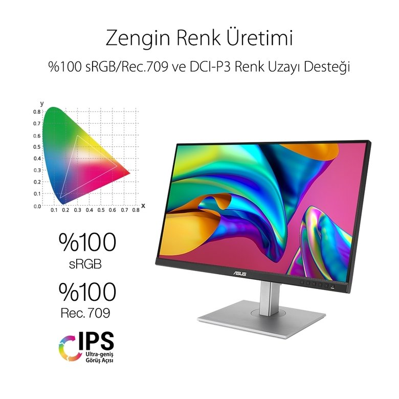 27 Asus Pa278Cv Ips Qhd 5Ms 75Hz Hdmı Dp