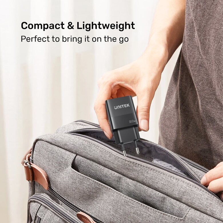 Unitek 20W Hızlı Şarj Adaptörü 1*Usb-C (P1124Abk-Eu)