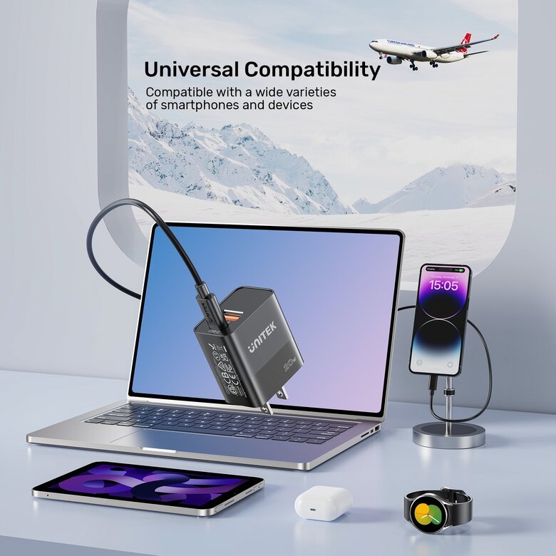 Unitek 20W Hızlı Şarj Adaptörü 1*Usb-C (P1124Abk-Eu)