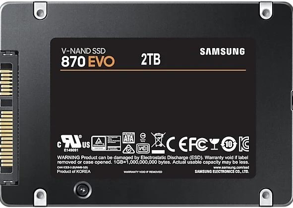2Tb Samsung 870 Evo 560/530Mb/S Mz-77E2T0Bw Ssd (Resmi Distribütör Garantili)
