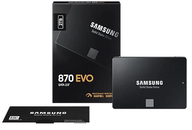 2Tb Samsung 870 Evo 560/530Mb/S Mz-77E2T0Bw Ssd (Resmi Distribütör Garantili)