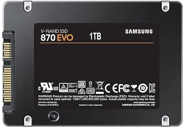 1Tb Samsung 870 560/530Mb/S Evo Mz-77E1T0Bw Ssd (Resmi Distribütör Garantili)