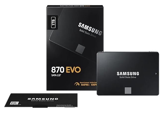 1Tb Samsung 870 560/530Mb/S Evo Mz-77E1T0Bw Ssd (Resmi Distribütör Garantili)
