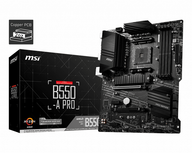 Msı B550-A Pro Ddr4 4400(Oc)Mhz Hdmı / Dp Atx Am4