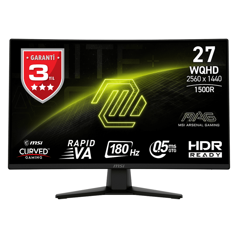 27 Msı Mag 274Cqf Wqhd 180Hz 0.5 Ms Adaptıve Curved Gaming