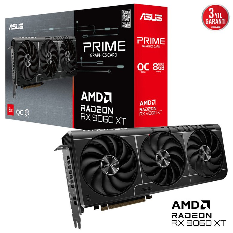 Asus Prıme-Rx9060Xt-O8G 128Bıt 8G Vga