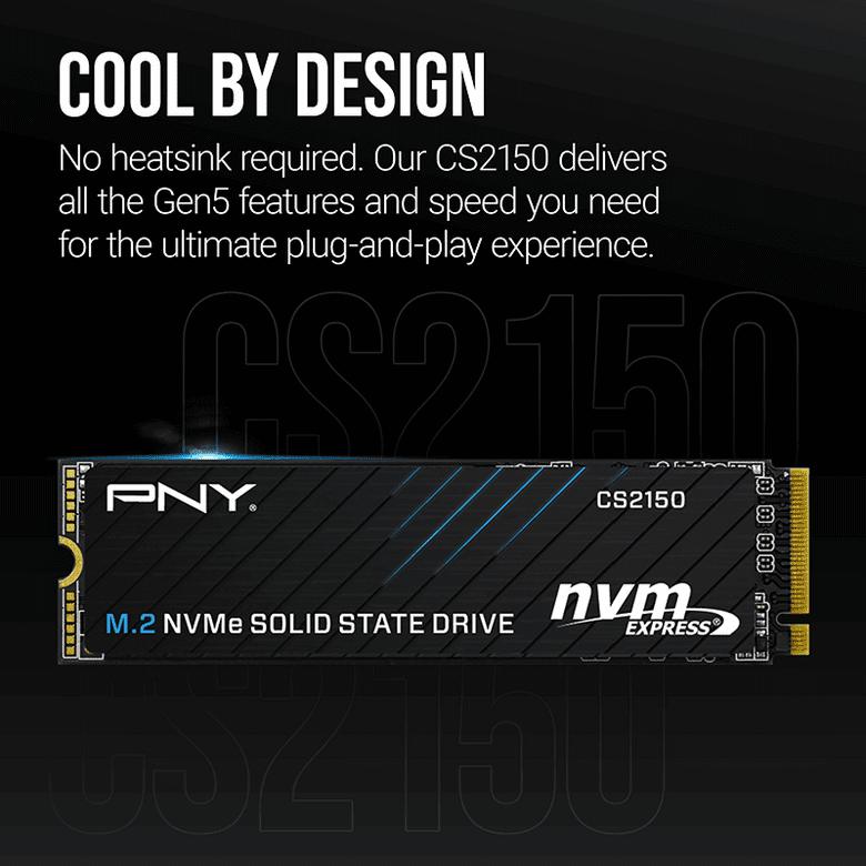 Pny Cs2150 1Tb 10200/8300 Mb/S M.2 Nvme Ssd (M280Cs2150-1Tb-Tb)
