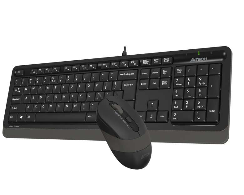 A4 Tech F1010 Q Usb Gri Tr Mm Klavye+Optik Mouse
