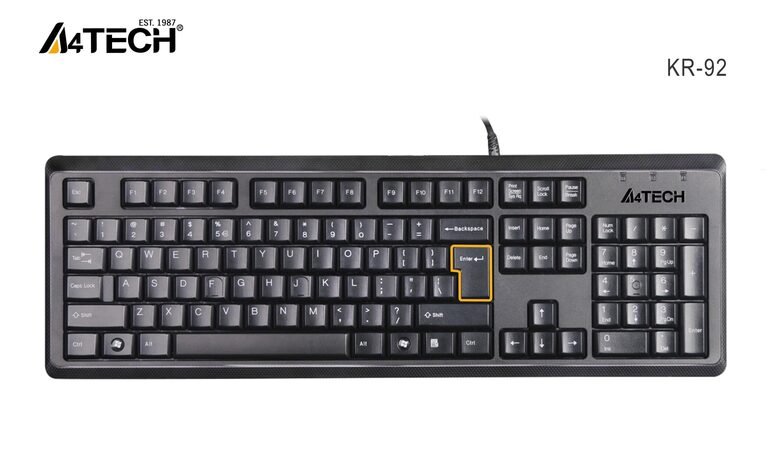 A4 Tech Kr-92 Q Klavye Usb Standart Siyah
