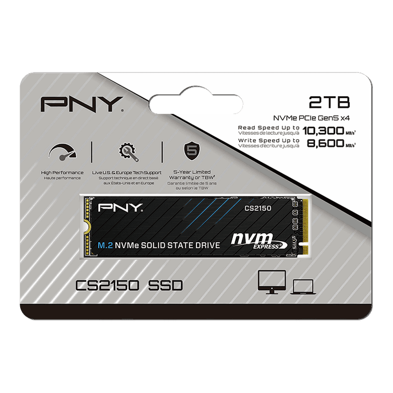 Pny Cs2150 2Tb  10200/8500 Nvme Pcıe Gen5X4 M.2 Ssd (M280Cs2150-2Tb-Tb)