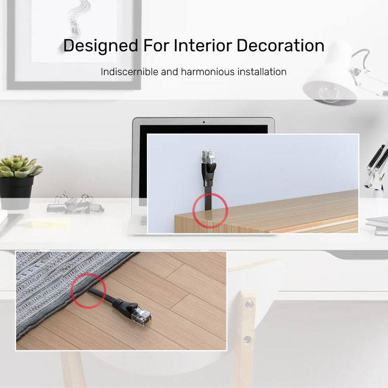 Unıtek Cat6 Patch Kablo 10Mt Flat (C1813Gbk)