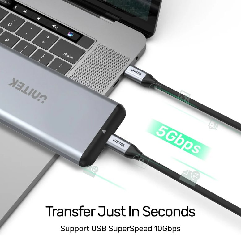 Unıtek Usb-C 3.2 Kablo 2Mt 5Gbps 4K (C14091Abk)