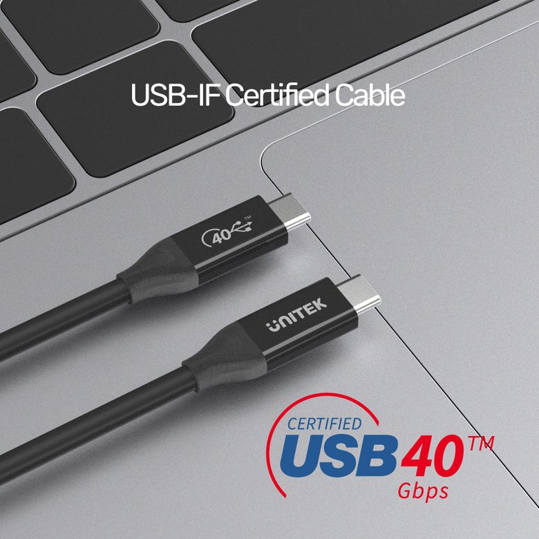 Unıtek Usb4 Thunderbolt Kablo 0.8Mt(C14100Bk-0.8M)