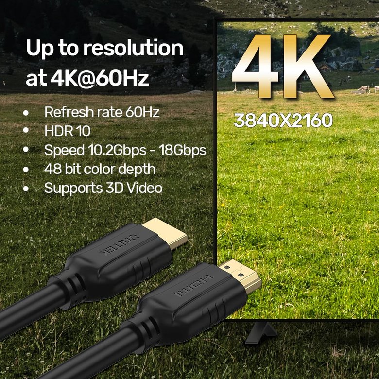 Unıtek Hdmı2.0 Kablo 20Mt 4K&60Hz (C11079Bk-20M)