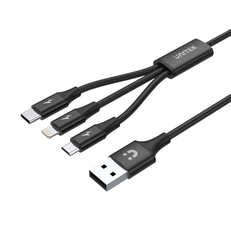 Unıtek Usb-A 3İn1 Hızlı Şarj 1.2Mt 2.4A (C14049Bk)