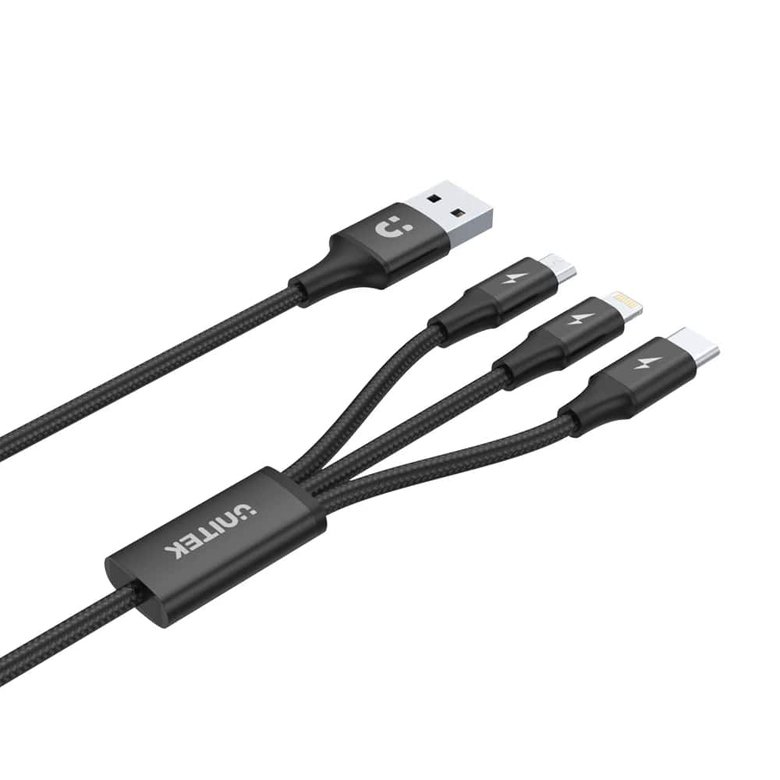 Unıtek Usb-A 3İn1 Hızlı Şarj 1.2Mt 2.4A (C14049Bk)