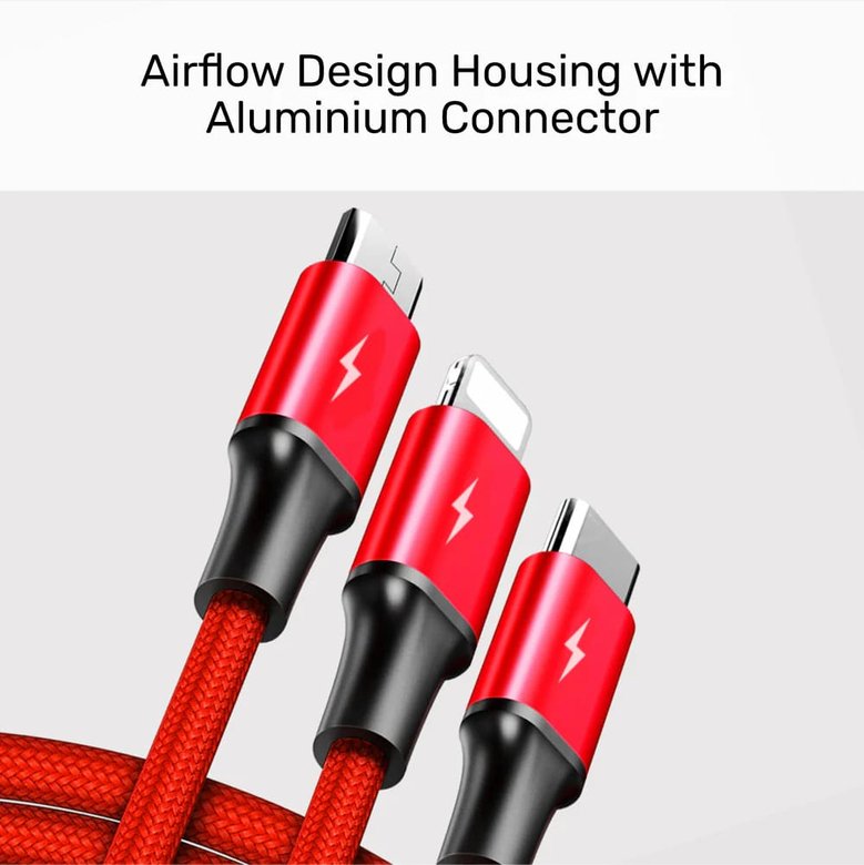 Unıtek Usb-A 3İn1 Hızlı Şarj 1.2Mt 2.4A (C14049Bk)